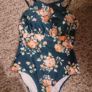 Cupshe Tropical Floral One-Piece Swimsuit